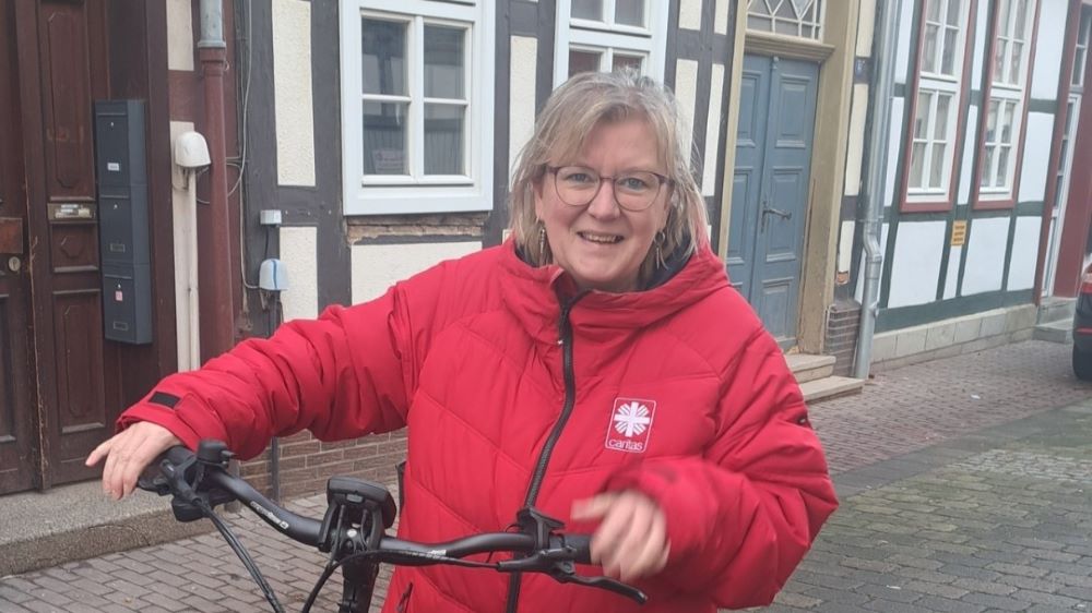 … oder auch mit dem Fahrrad.