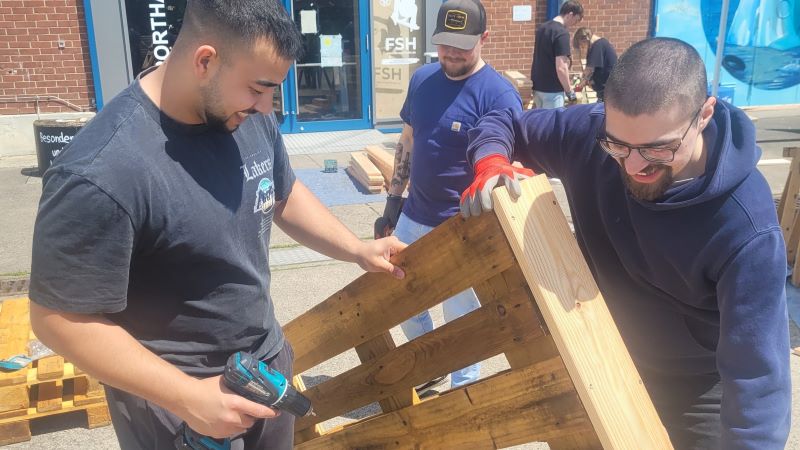 Arineo-Azubis im Einsatz für den SC Hainberg. | Foto: Lars Willmann