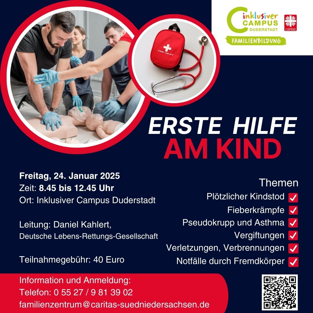 Kurskachel Erste Hilfe am Kind, Inklusiver Campus Duderstadt