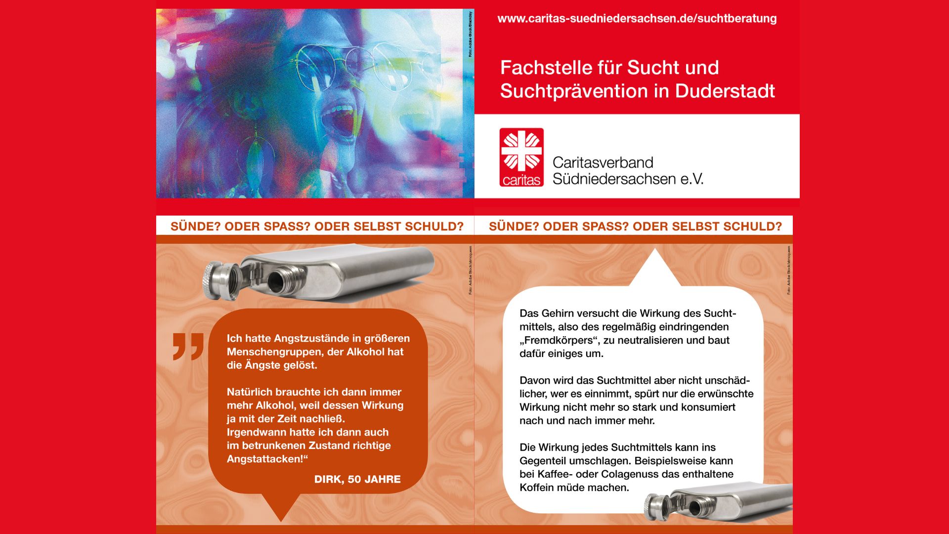 Ausstellung „Sünde? Oder Spaß? Oder selbst schuld?“ der Fachstelle für Sucht und Suchtprävention der Caritas Südniedersachsen