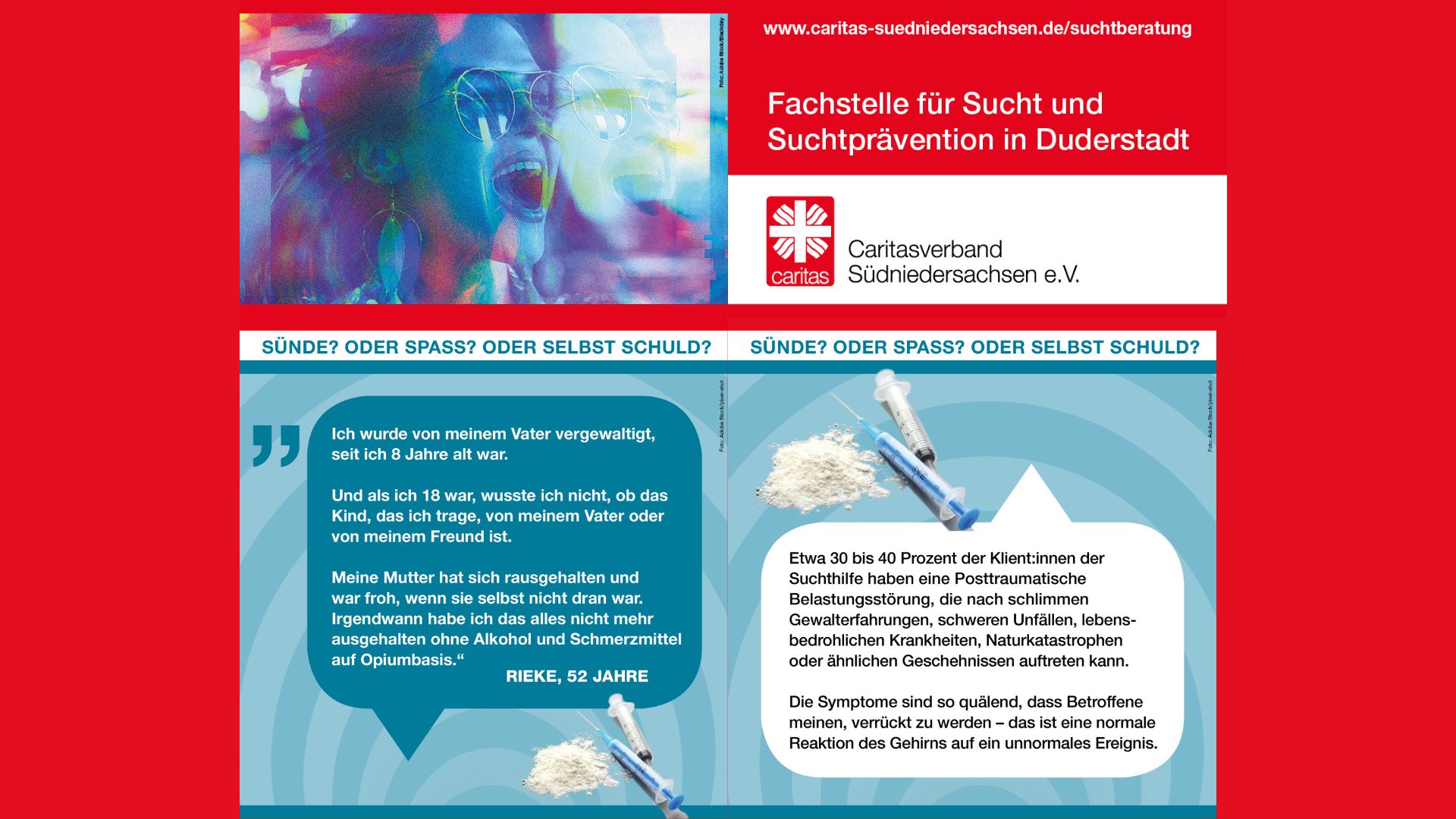 Ausstellung „Sünde? Oder Spaß? Oder selbst schuld?“ der Fachstelle für Sucht und Suchtprävention der Caritas Südniedersachsen