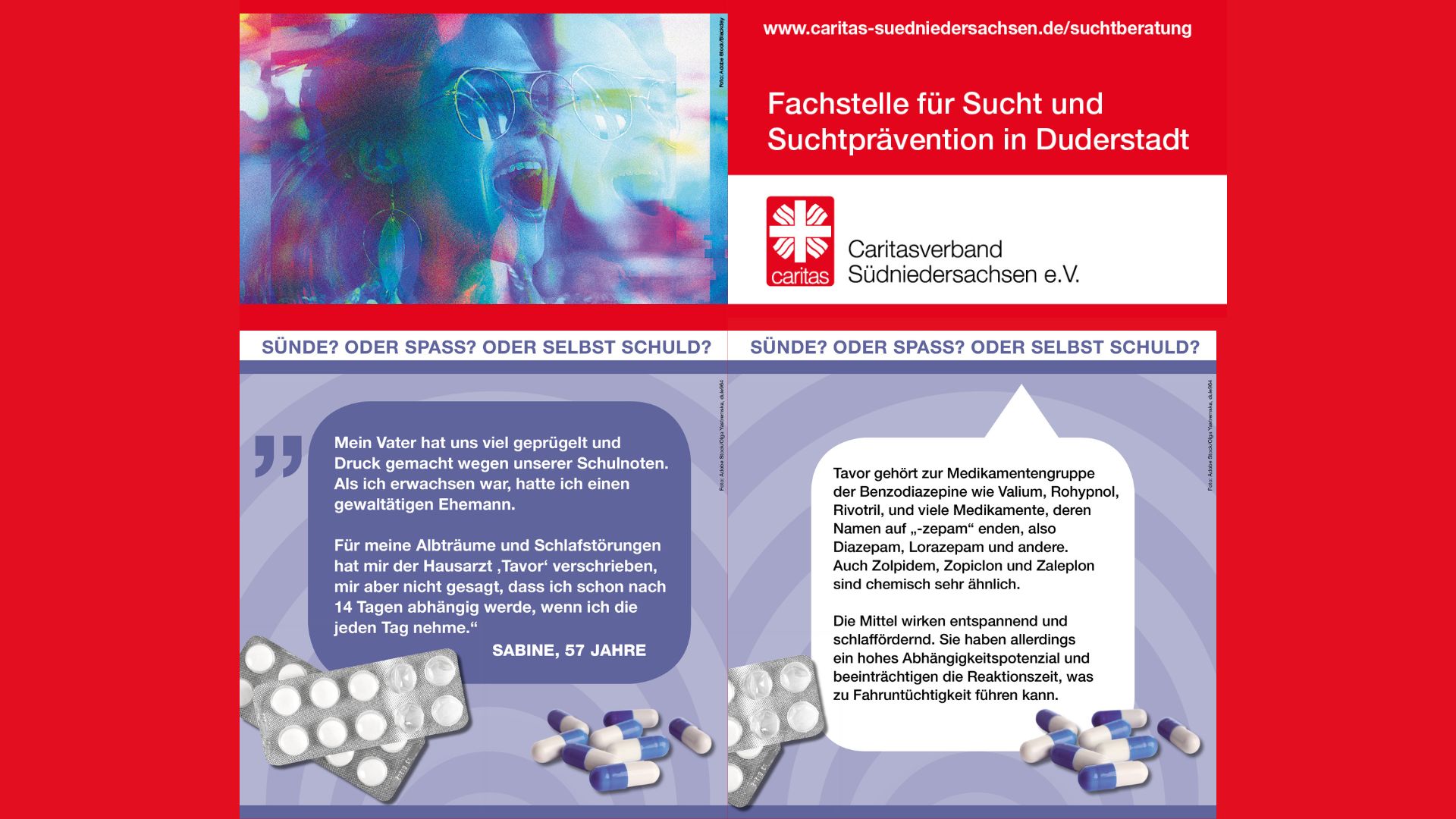 Ausstellung „Sünde? Oder Spaß? Oder selbst schuld?“ der Fachstelle für Sucht und Suchtprävention der Caritas Südniedersachsen