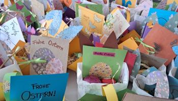 Von den Studierenden aus der khg Göttingen gebastelt: Osternester für die Patientinnen und Patienten der Caritas-Sozialstation Göttingen / Gleichen. | Foto: Caritas